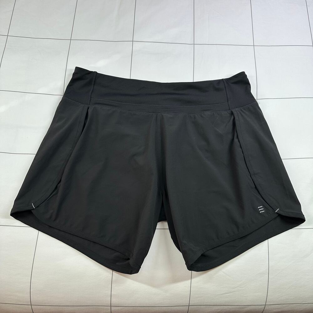 Free Fly Shorts Womens Large Black Athletic Bamboo Blend Workout Sporty Hiking
